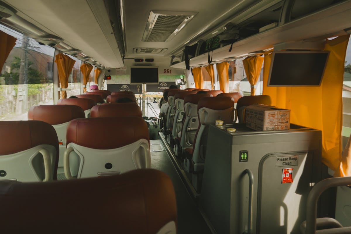 Comfortable bus interior